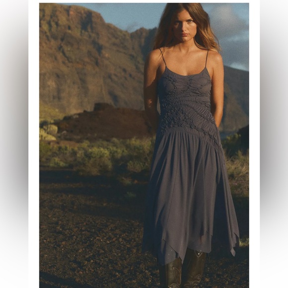 ZARA ASYMMETRICAL DRESS WITH RUCHING - Picture 1 of 6